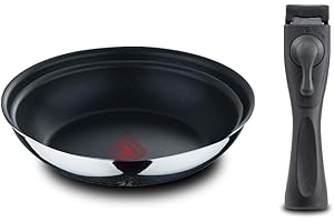 Bergner- Set 3 Stück Bratpfannen (24+26 cm) mit abnehmbarem Griff - Edelstahl - Antihaftbeschichtung ILAG Essential Coating - Heatdot Technology