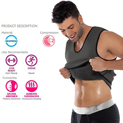 NINGMI Abnehmen Sweat Vest Hot Neopren-Shirt Kurzarm für Weight Loss - 6