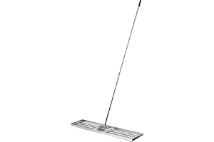 Wiltec Dressraka XL 26x100cm med 3-delat skaft i rostfritt stål topdressa gräsmatta och avjämna mark