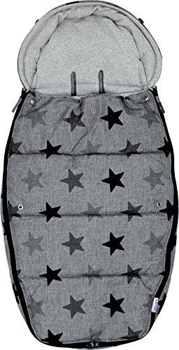 The Original dooky 126931 Dooky 126931 Saco Cochecito Large Grey Leaves, Gris con estrellas, Large