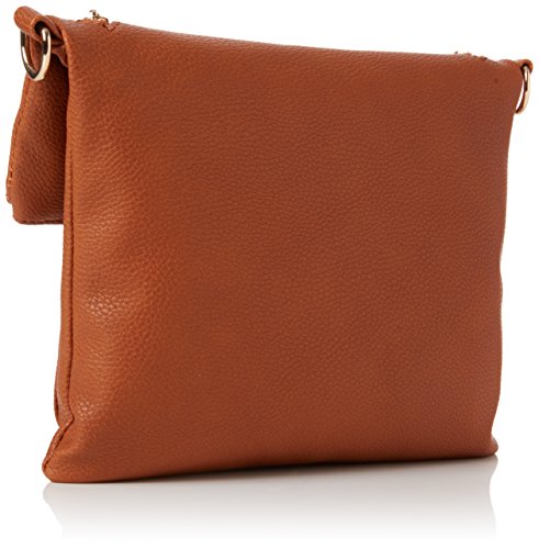 New Look Women's Zip Foldover Cross-Body Bag Beige (Tan)
