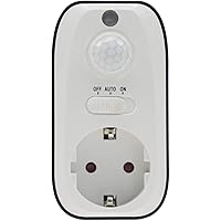 Zwischenstecker Steckdose mit Bewegungsmelder 230V 1200Watt 8m Reichweite Tag Nacht Erkennung Ab 1 Watt Sensor-Steckdose…