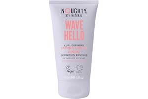 Noughty 97% Natural Wave Hello Curl Taming Cream Sulphate Free Vegan Haircare Vitamin Rich Smoothing Formula for Curly and Wavy Hair with Sea Kelp and Mango Butter 150ml