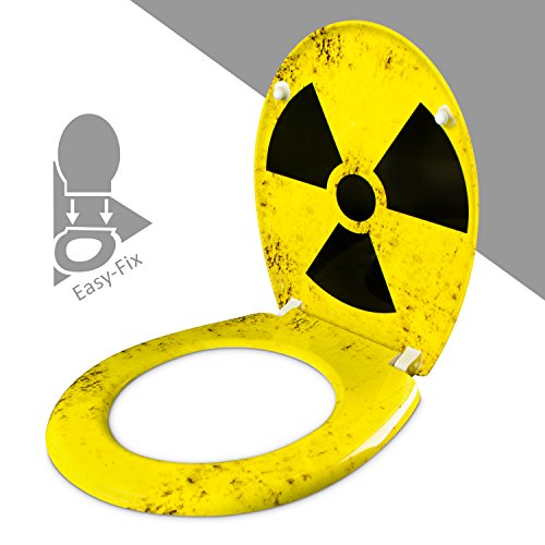 WC Sitz mit Absenkautomatik – „BIOHAZARD“ Design – Toilettendeckel mit Motiv aus Duroplast inkl. Montagesatz – VENKON - 4