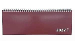 2027 ADINA bordtvärkalender 1W/1S kartonglock 30 x 10 cm
