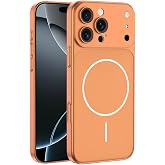iPhone 15 Pro Max i&ccedil;in Magsafe ile Uyumlu Parmak İzi Tutmayan Al&uuml;minyum G&ouml;r&uuml;n&uuml;ml&uuml; Kılıf S&uuml;per Wireless Kablosuz Şarj Destekli