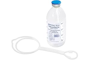 MEGRO Ratiomed Vakuumflasche für Ozontherapie, aus Glas, Ozon, Flaschenhalter, 500 ml