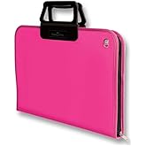 Faber-Castell Proje &Ccedil;antası Pembe, 28x38 cm, Askılı Taşıma, Kalemlikli, Sert Kapaklı, El Yormayan Ergonomik Kulp