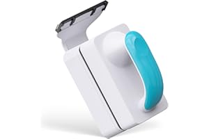 Pawfly Acquario Spazzola Magnetica Forte 7,5 Cm con Raschietto Staccabile in Acciaio Inox e Impugnatura Antiscivolo Strumento di Pulizia Galleggiante per Acquario di Vetro (Non per Acquario Acrilico)