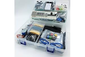 JDH LABS TECH MEGA 2560 Starter Kit Ultra (compatible IDE 100% Arduino), avec support de batterie, WiFi, Bluetooth, capteurs, modules, kit de résistance et composants:> 220 éléments! (pas d'alimentation)