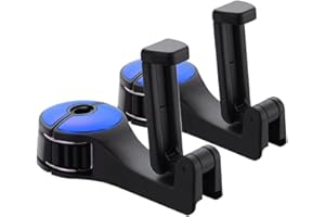 FOUVIN Gancio posteriore per sedili auto con supporto, 2 in 1 Gancio poggiatesta auto con Nascosto gancio per poggiatesta girevole a 360° facile da montare regolabile, gancio portatile per accessori auto