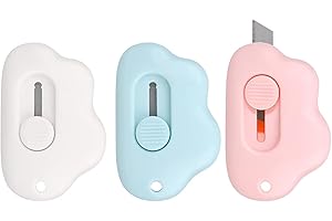 Ryaupy 3 PCS mini couteaux utilitaires, Box Cutter, Ouvre-lettre, Couteau de papeterie, couteau artisanal, ouvre-lettre, pour couper du papier cadeau, du carton, des boîtes