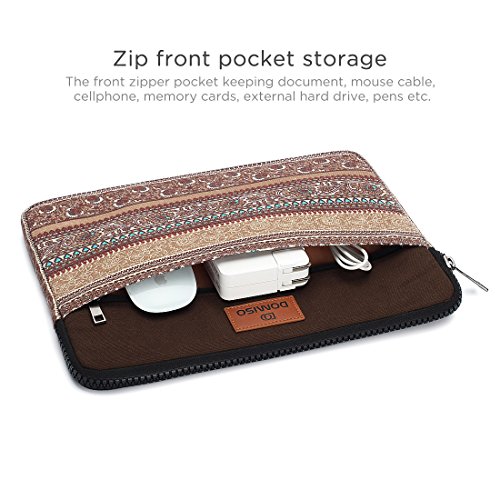 DOMISO 14 zoll Laptop Sleeve H  lle Tasche Canvas Fabric Flower Pattern Abdeckung f  r 13 5  Microsoft Surface Book   14  Lenovo IdeaPad 320S   14  HP