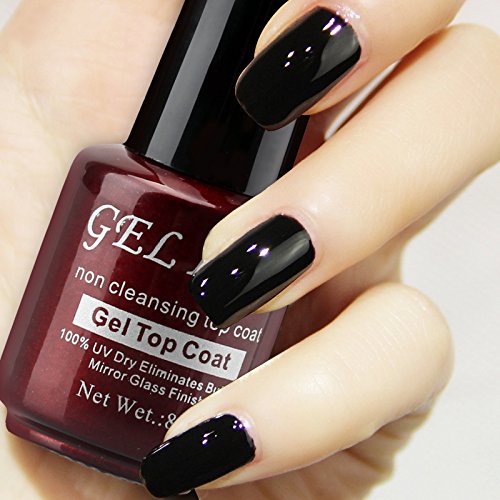 Gellen Glossy Top Coat Gel Nail Polish Non Sticky Mirror Gel Polish Brand Non-cleansing Clear Top 8ml