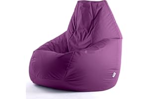 Avalon - Pouf Poltrona Sacco Gigante XXL Jive, Puffo per Sedersi Ergonomico, Pouf a Sacco in Tessuto Antistrappo e Impermeabile, Poltrona a Sacco Moderna, Made in Italy(95x95x135cm-Viola)
