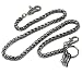 Produktbild DoubleK Grundlegende starke verdreht Börsenkette Biker Schlüsselkette Keychain Wallet Chain (76cm) schwarz CS137