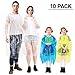 Produktbild MOVTOTOP 10 pcs Regenponcho, Wasserdicht Regencape mit Kapuze, Einweg-Notfallponchos Regenmäntel für Damen, Herren und Kinder, Einweg Regen Poncho für Festival, Konzert, Camping, Fahrrad, Wandern