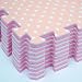 LittleTom Interlocking EVA Foam Mats | Puzzle Mat for Kids Play Area | Puzzle Playmat | Play Rug for children | Pink with Polka Dots