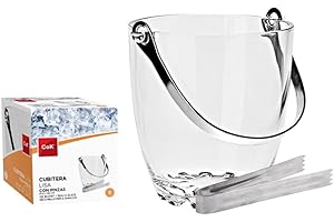 GENERIC Home Solazzia - Cubitera Cristal Transparente Ø 12 CM, Cubitera con asa + Pinza Ondas/Lisa Ideal para para Cubitos de Hielo (Cristal Lisa)