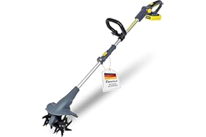FANZTOOL mini Motorhacke Akku 20V inkl. 2.5Ah Akku & Ladegerät, Gartenfräse mit 20cm Arbeitsbreite,15 cm Arbeitstiefe Bodenhacke für klein Beet & Garten