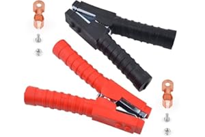 ‎GUNPLA Gunpla 1 Paar Krokodilklemmen 600A isolierte Batterieklemmen Krokodil Klemmen Autobatterie Batterieladezange Batterie Zange Klemmen für Starthilfekabel Rot und Schwarz