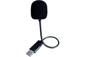 MICMXMO USB Mikrofon für PC Laptop PS5 PS4, Omnidirektionaler Kondensator Mikrofon mit 360° Verstellbar Flexiblem Schwanenhals Mic für Aufnahme, Online-Chat, Spiele, YouTube und Skype,10 inch