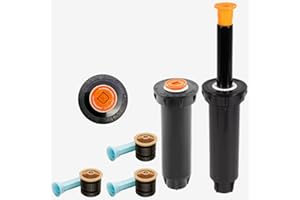 M.H.B. MHB Set of 3 Rain-Bird Pop-Up Sprinkler Type 1800/1804 10 cm Riser with Van 18 Nozzles 4.3 - 5.5 m