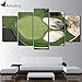 Produktbild YIMENGSX HD Gedruckt 5 Stück Leinwand Kunst Gier Feld Golfplatz Malerei Modulare Wandbilder für Wohnzimmer CU-2200C, gerahmt, Größe 3