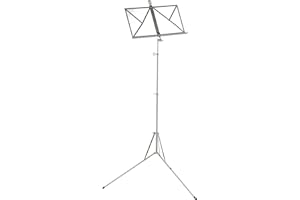 GEWA Atril Wittner 964a, atril ajustable en altura con gran soporte para partituras, extra largo (110–175 cm), ligero y plegable, 1,1 kg, Made in Germany