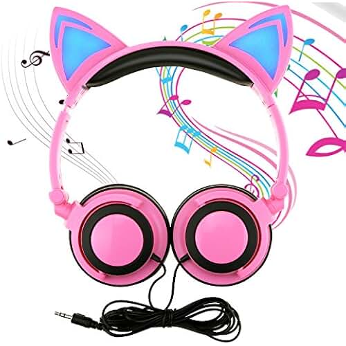 Amazon.co.uk pink cat ears headphones Electronics & Photo
