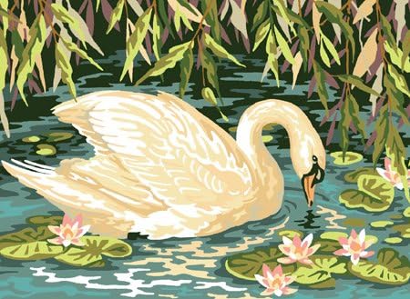 Swan Sunrise Tapestry Canvas