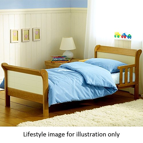 Saplings Country Pine Ivory Poppy Junior Bed (Pine) with Spring Mattress