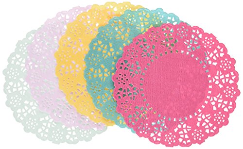 Talking Tables Mini Doilies "Pastell", 100 St. - Mini Doilies in 5 Farben für DIY Ideen zur Hochzeit