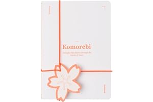 Kokonote: Pack di 2 quaderni A5 Miss Haiku stile giapponese,include 1 quaderno puntinato stile bullet journal ed 1 quaderno a righe,rilegatura giapponese e colore arancione,quaderno appunti e disegni