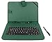 Produktbild DURAGADGET grüne Tasche aus Kunstleder mit Deutscher QWERTZ Tastaturbelegung für on-The-go fähige 10 Zoll ODYS Tablets (Siehe Produktbeschreibung)