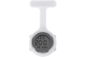 ibasenice Montre d'infirmière avec broche – Montre gousset numérique multifonction, montre d'infirmière en silicone avec broche médicale, montre portable pour ambulancier, broche médicale