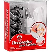 Cakeware 12 Piece Cake Decorating Set Frosting Icing Piping Bag Tips with steel nozzles. Reusable & Washable.