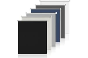 ‎SANFREE Sanfree Verdunkelungsrollo ohne Bohren Klemmfix, reflektierende Thermofunktion Klemmrollos für Fenster, Sichtschutz Fensterrollos Blickdicht Verstellbare Klemmträger,Schwarz 95x150cm (BxH)
