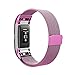 Produktbild Kreema Magnetic Milanese Ersatzband Edelstahl verstellbares Armband (Lila) fur Fitbit Charge 2