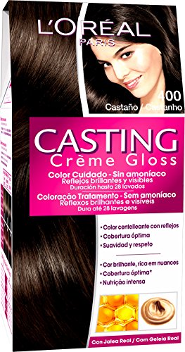 L'Oreal Casting Crème Gloss, Crema Colorante sin Amoniaco, Castaño 400