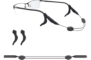 Adjustable Eyeglass Strap with Eyeglass Ear Grip Sunglass Strap Anti-slip Eyewear String Holder Sports Sunglasses Chain with 