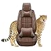 Produktbild AYCYNI Autositzkissen, verschleißfest, Leder, Leoparden-Serie, 5-Sitzer, universelles Sitzkissen, Schwarz braun