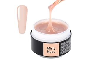 SINCERO SALON Easy Fluid Gel Construction Ongle UV - Misty Nude - Idéal pour French Manucure - Nail Extension Gel et Modelage - Nail Art Ongles - Cache les Défauts des Ongles - Builder Gel - 15ml