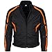 Produktbild Limitless Herren Motorradjacke mit Protektoren und Reflektoren - Textil Motorrad Jacke aus Cordura - wasserdicht Winddicht Schwarz Orange 784 Gr. 4XL