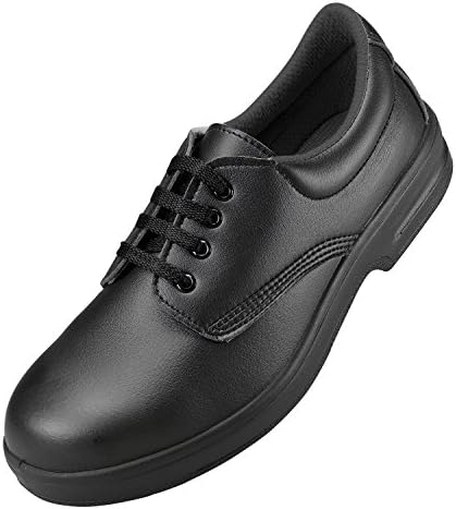 Comfort Grip Unisex Slip Resistant Lace Up Safety Shoes (5UK/38EUR) (Black)