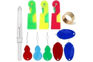 YSTrillion 11 Pièces Multicolore Enfileur Aiguille a Coudre,Enfile-Aiguilles en Plastique pour Couture pour l'artisanat et Le Bricolage