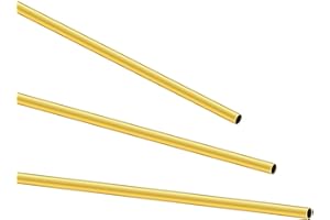 LAVMHAB Brass Tube 3mm OD X 0.2mm Wall Thickness 300mm Length, Seamless Round Brass Pipes Tubing for DIY Craft (3pcs)