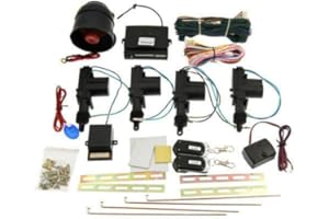 Kit de verrouillage central, MACHSWON télécommande du kit de système d'entrée sans clé pour serrure de voiture, avec télécommande Power Central Lock Kit 2 pour voiture sans clé + sirène d'alarme