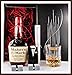 Produktbild Geschenk Maker's Mark Red Seal Bourbon Whisky mit 2 Original Edelstahl Kühlsteine, goldfarbend, im Smoking + Whisky Glas Nachtmann kostenloser Versand