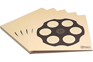 ‎X-TARGETS Zielscheiben *Revolver Target* / 26x26 cm/Schießscheibenkarton 200 g/m²